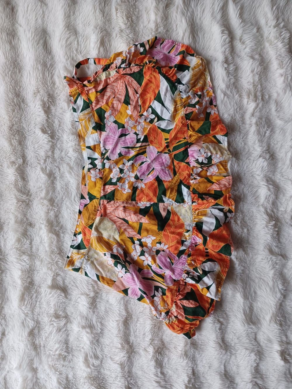 Aerie Floral Wrap Mini Skirt - Pink, Mustard & Green - Picture 3 of 10